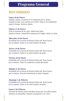 Peregrinación a Nuestra Señora del Buen Suceso